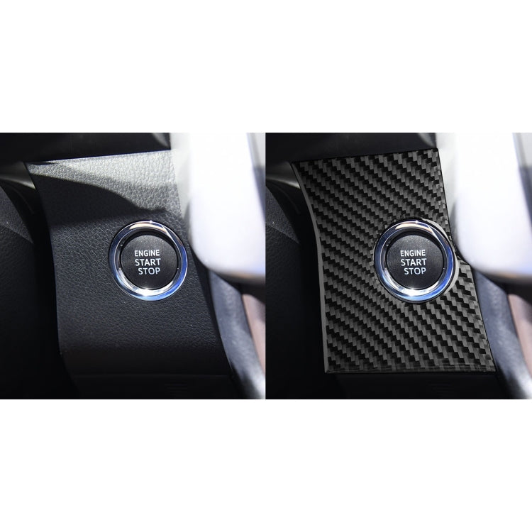 Car Carbon Fiber Ignition Switch Panel Decorative Sticker for Toyota Highlander 2014-2019, Left Drive - Car Interior Mouldings by buy2fix | Online Shopping UK | buy2fix