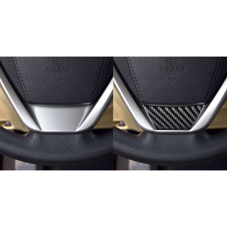 Car Carbon Fiber Steering Wheel Decorative Sticker for Toyota Highlander 2014-2019, Left Drive - Car Interior Mouldings by buy2fix | Online Shopping UK | buy2fix