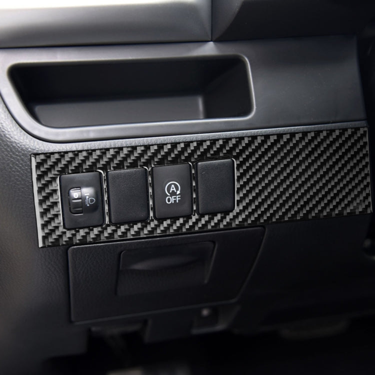 Car Carbon Fiber Headlight Adjustment Switch Panel Decorative Sticker for Toyota Highlander 2014-2019, Left Drive - Car Interior Mouldings by buy2fix | Online Shopping UK | buy2fix