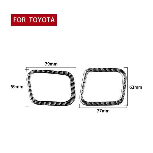 Car Carbon Fiber Dashboard Air Outlet Decorative Sticker for Toyota Highlander 2014-2019, Left Drive by buy2fix