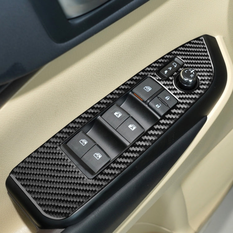 Car Carbon Fiber Window Glass Lift Decorative Sticker for Toyota Highlander 2014-2019, Left Drive - Car Interior Mouldings by buy2fix | Online Shopping UK | buy2fix
