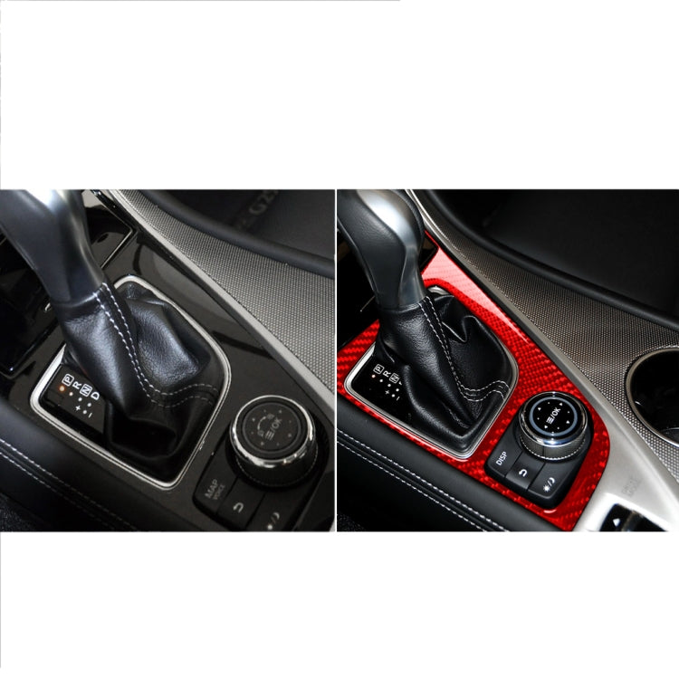 Car Carbon Fiber Gear Panel Decorative Sticker for Infiniti Q50 2014-2020, Left Drive (Red) - Steering Wheel Accessories by buy2fix | Online Shopping UK | buy2fix