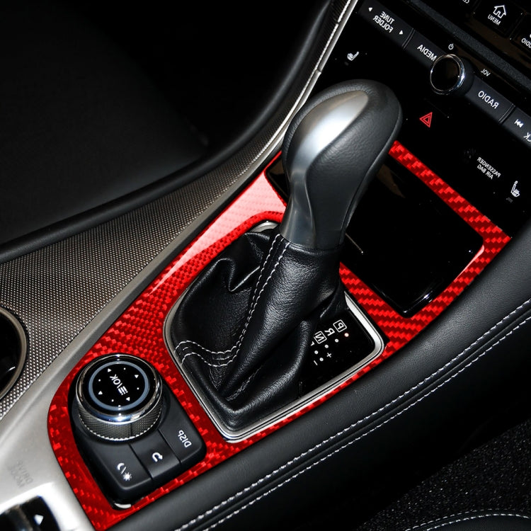 Car Carbon Fiber Gear Panel Decorative Sticker for Infiniti Q50 2014-2020, Right Drive (Red) - Steering Wheel Accessories by buy2fix | Online Shopping UK | buy2fix