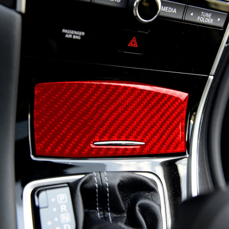 Car Carbon Fiber Gear Panel Ashtray Decorative Sticker for Infiniti Q50 2014-2020, Left and Right Drive (Red) - In Car by buy2fix | Online Shopping UK | buy2fix