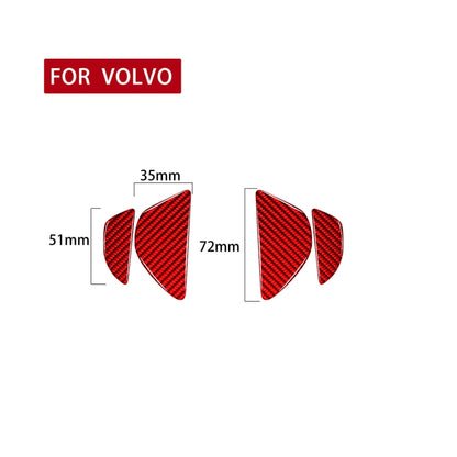 Car Inner Door Bowl Decorative Sticker for Volvo V60 2010-2017, Left and Right Drive (Red) by buy2fix