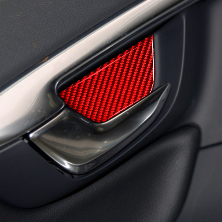 Car Inner Door Bowl Decorative Sticker for Volvo V60 2010-2017, Left and Right Drive (Red) by buy2fix