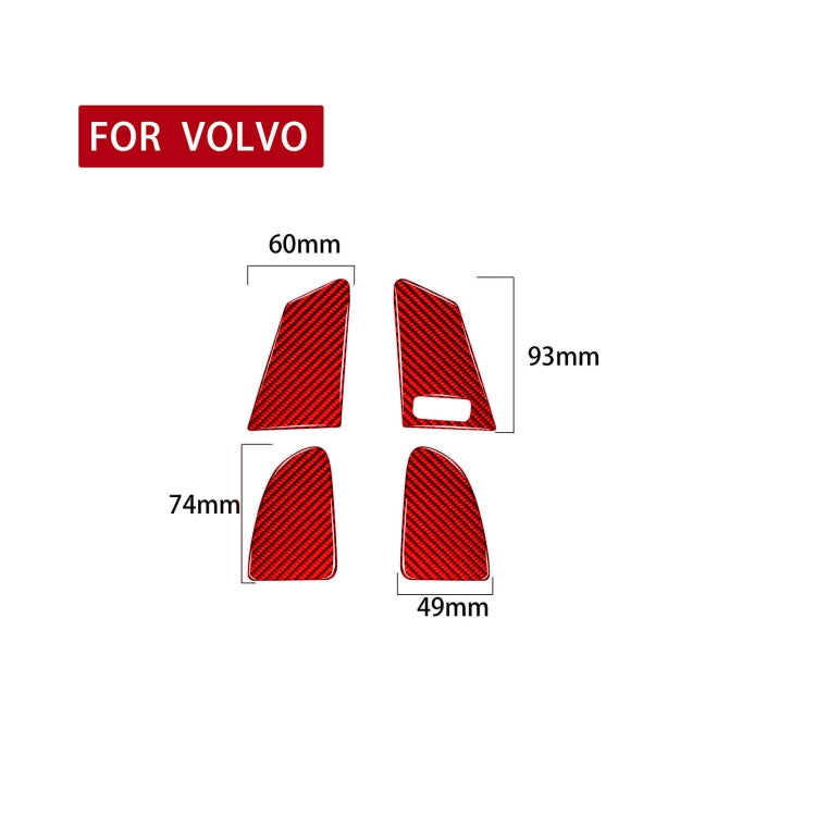 Car Window Lift Button A Decorative Sticker for Volvo V60 2010-2017, Right Drive (Red) by buy2fix