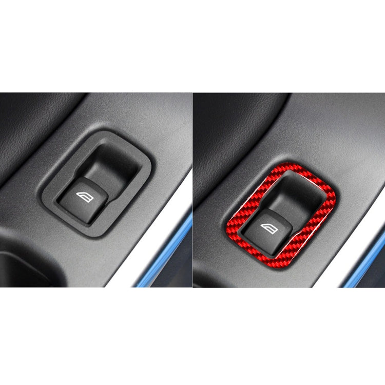 Car Window Lift Button Decorative Sticker for Volvo V60 2010-2017, Right Drive (Red) by buy2fix