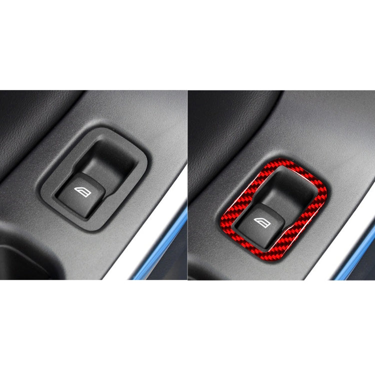 Car Window Lift Button Decorative Sticker for Volvo V60 2010-2017, Left Drive (Red) by buy2fix