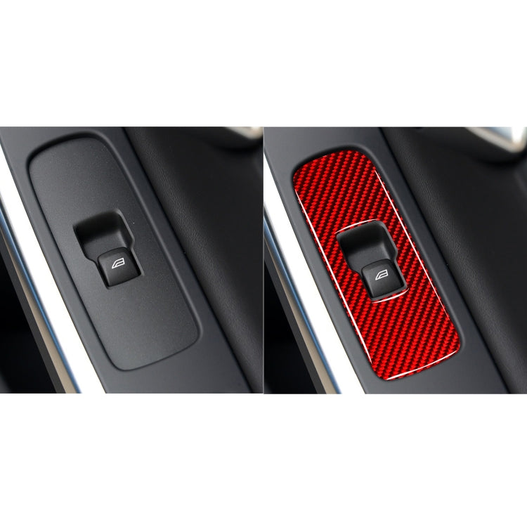 Car Window Lift Button Decorative Sticker for Volvo V60 2010-2017, Left Drive (Red) by buy2fix