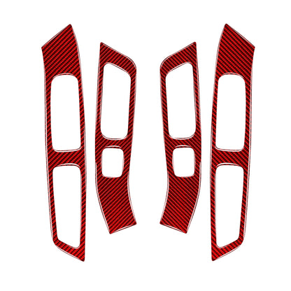 Car Window Lift Decorative Sticker for Volvo V60 2010-2017, Left and Right Drive (Red) by buy2fix