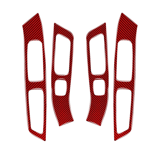Car Window Lift Decorative Sticker for Volvo V60 2010-2017, Left and Right Drive (Red) by buy2fix
