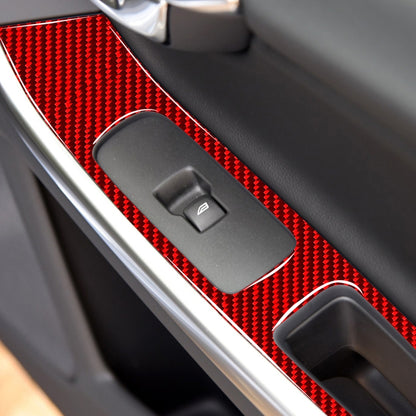 Car Window Lift Decorative Sticker for Volvo V60 2010-2017, Left and Right Drive (Red) by buy2fix