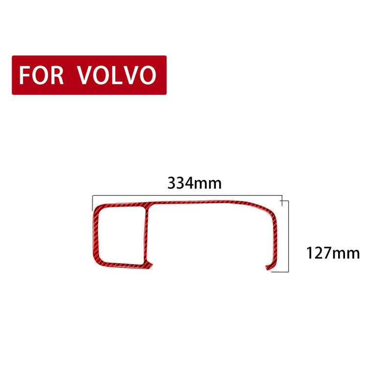 Car Carbon Fiber Navigation Frame Decorative Sticker for Volvo V60 2010-2017, Right Drive(Red) by buy2fix