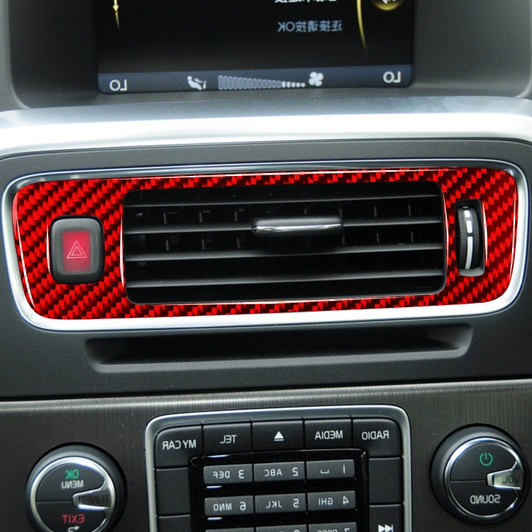 Car Central Control Lower Air Outlet Decorative Sticker for Volvo V60 2010-2017, Right Drive(Red) by buy2fix