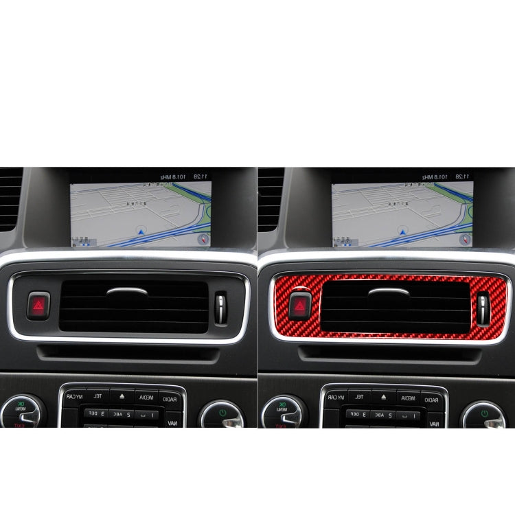 Car Central Control Lower Air Outlet Decorative Sticker for Volvo V60 2010-2017, Right Drive(Red) by buy2fix