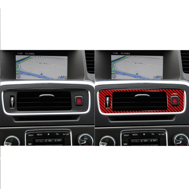 Car Central Control Lower Air Outlet Decorative Sticker for Volvo V60 2010-2017, Left Drive(Red) by buy2fix