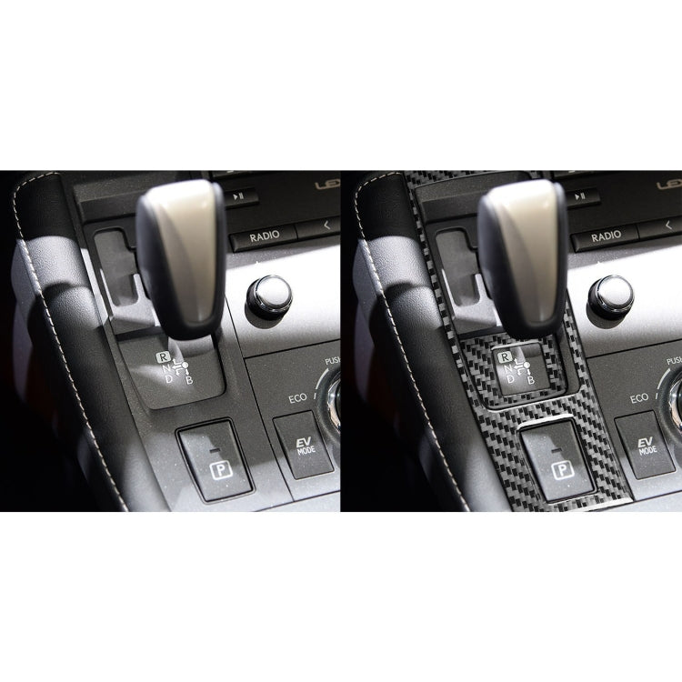 Car Carbon Fiber Gear Panel Decorative Sticker for Lexus CT 2011-2017, Left Drive by buy2fix