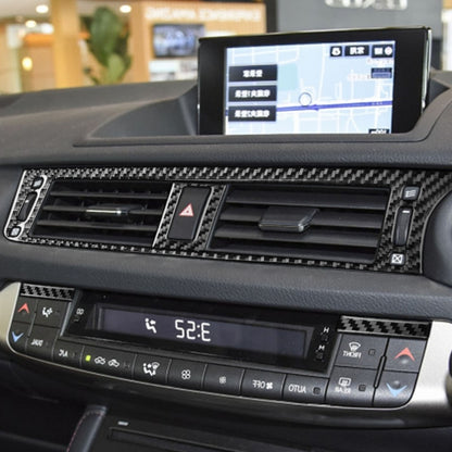 Car Carbon Fiber Central Control Air Outlet Decorative Sticker for Lexus CT 2011-2017, Right Drive by buy2fix