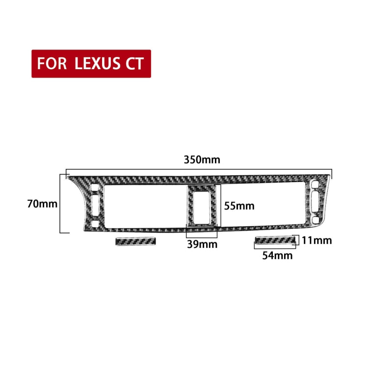 Car Carbon Fiber Central Control Air Outlet Decorative Sticker for Lexus CT 2011-2017, Left Drive by buy2fix