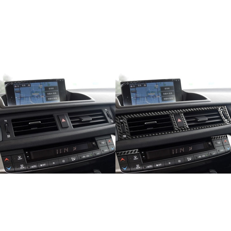 Car Carbon Fiber Central Control Air Outlet Decorative Sticker for Lexus CT 2011-2017, Left Drive by buy2fix