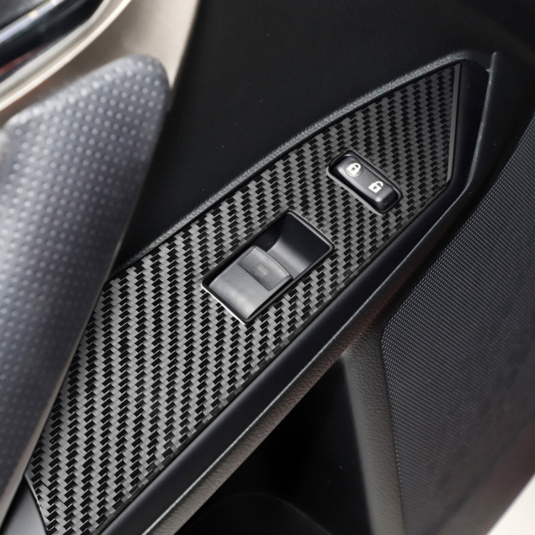 Car Carbon Fiber Window Lift Decorative Sticker for Lexus CT 2011-2017, Right Drive by buy2fix