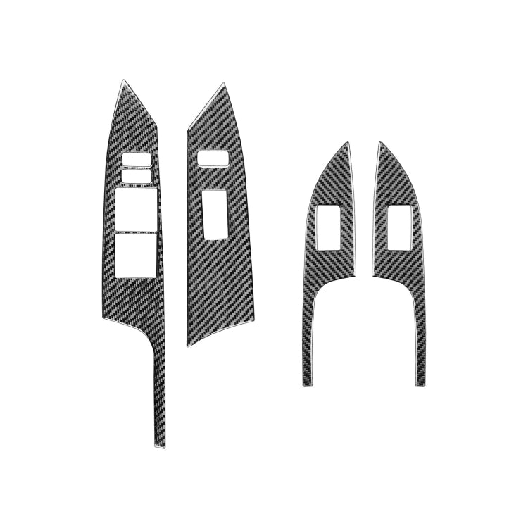 Car Carbon Fiber Window Lift Decorative Sticker for Lexus CT 2011-2017, Left Drive by buy2fix