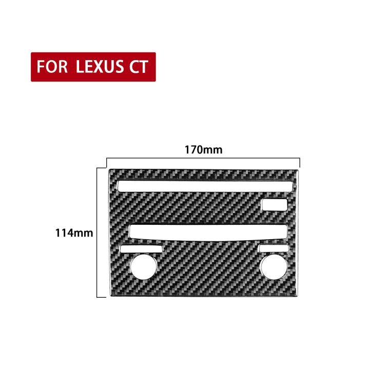 Car Carbon Fiber CD Panel B Decorative Sticker for Lexus CT 2011-2017, Right Drive by buy2fix