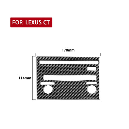 Car Carbon Fiber CD Panel B Decorative Sticker for Lexus CT 2011-2017, Right Drive by buy2fix