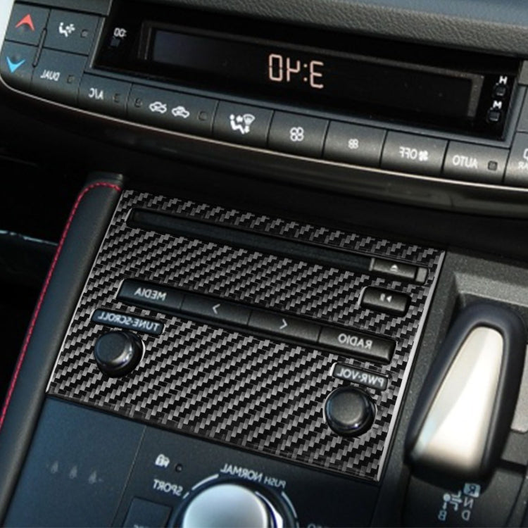 Car Carbon Fiber CD Panel B Decorative Sticker for Lexus CT 2011-2017, Right Drive by buy2fix