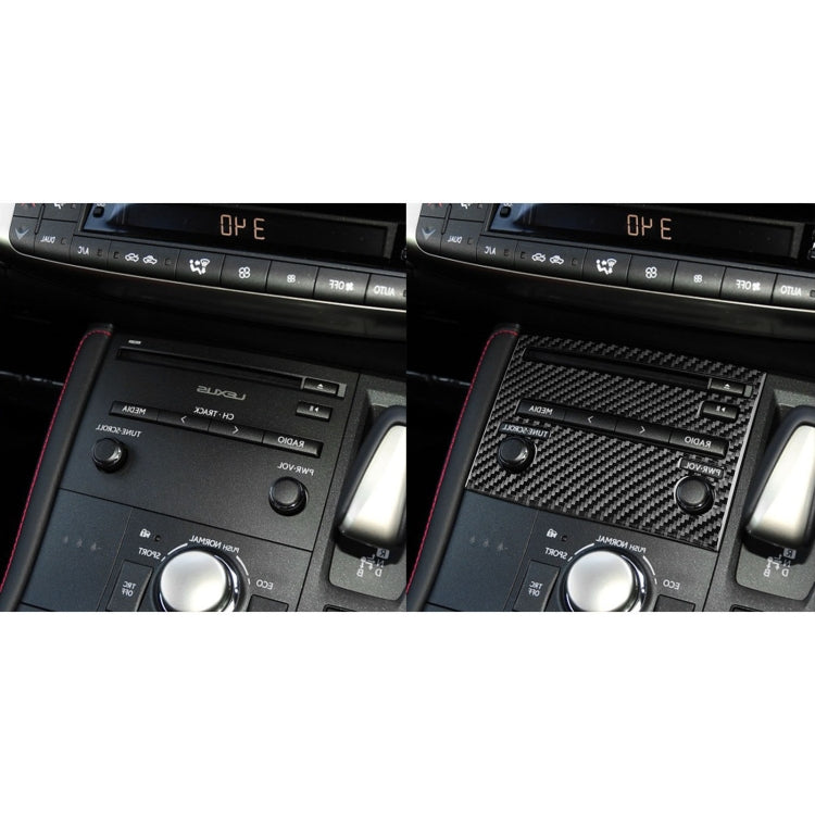 Car Carbon Fiber CD Panel B Decorative Sticker for Lexus CT 2011-2017, Right Drive by buy2fix