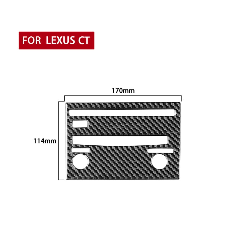 Car Carbon Fiber CD Panel B Decorative Sticker for Lexus CT 2011-2017, Left Drive by buy2fix