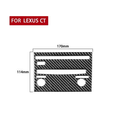 Car Carbon Fiber CD Panel B Decorative Sticker for Lexus CT 2011-2017, Left Drive by buy2fix