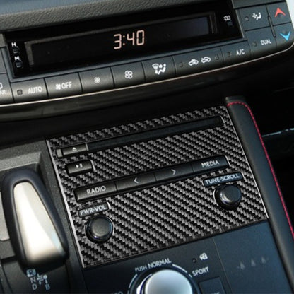 Car Carbon Fiber CD Panel B Decorative Sticker for Lexus CT 2011-2017, Left Drive by buy2fix