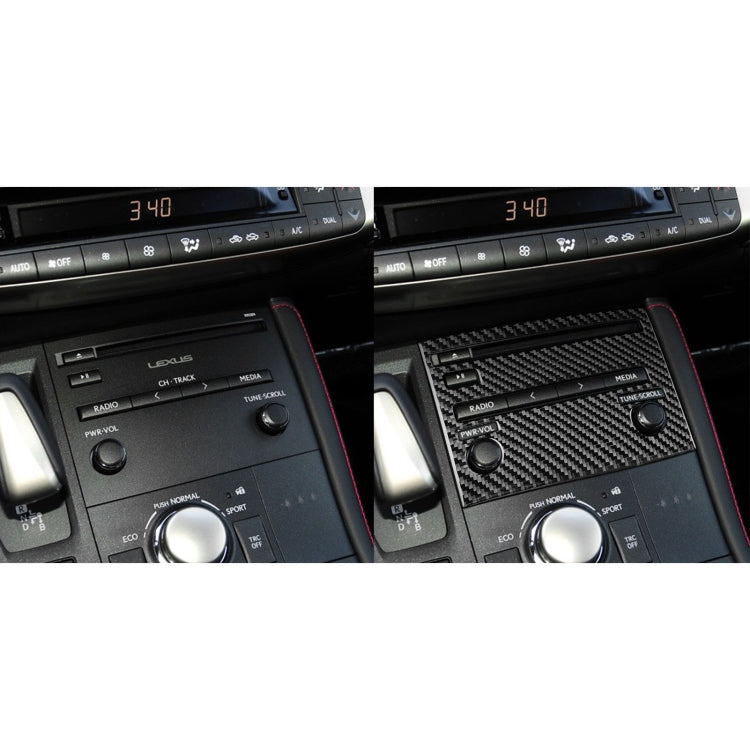 Car Carbon Fiber CD Panel B Decorative Sticker for Lexus CT 2011-2017, Left Drive by buy2fix