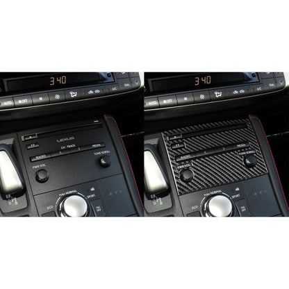 Car Carbon Fiber CD Panel B Decorative Sticker for Lexus CT 2011-2017, Left Drive by buy2fix