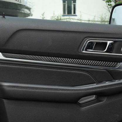 Car Carbon Fiber Threshold Decorative Sticker for Ford Explorer 2016-2019, Left Drive by buy2fix
