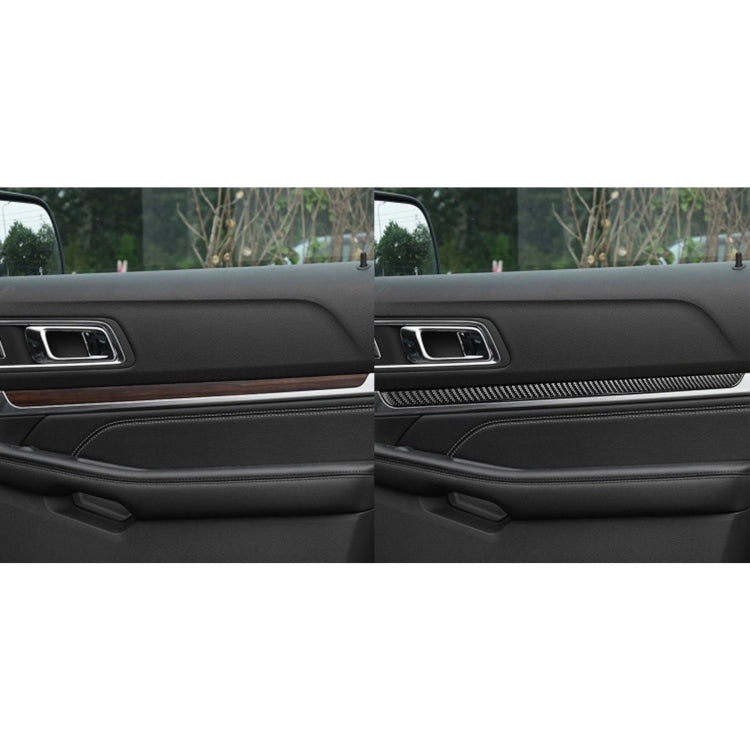 Car Carbon Fiber Threshold Decorative Sticker for Ford Explorer 2016-2019, Left Drive by buy2fix