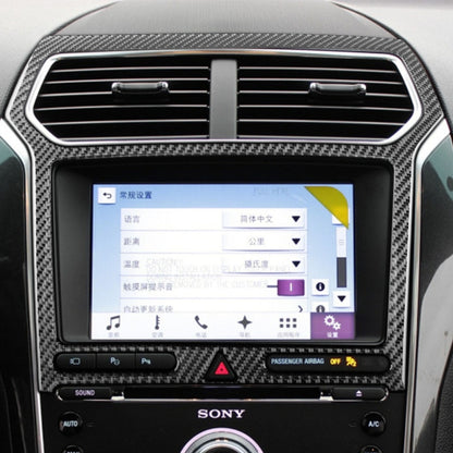 Car Carbon Fiber Navigation Panel Decorative Sticker for Ford Explorer 2016-2019, Left Drive by buy2fix