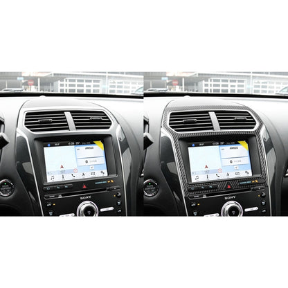 Car Carbon Fiber Navigation Panel Decorative Sticker for Ford Explorer 2016-2019, Left Drive by buy2fix