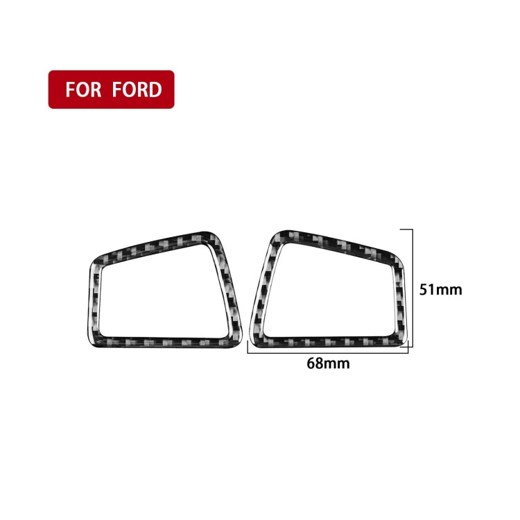 Car Carbon Fiber Dashboard Air Outlet Decorative Sticker for Ford Explorer 2013-2019, Left Drive by buy2fix