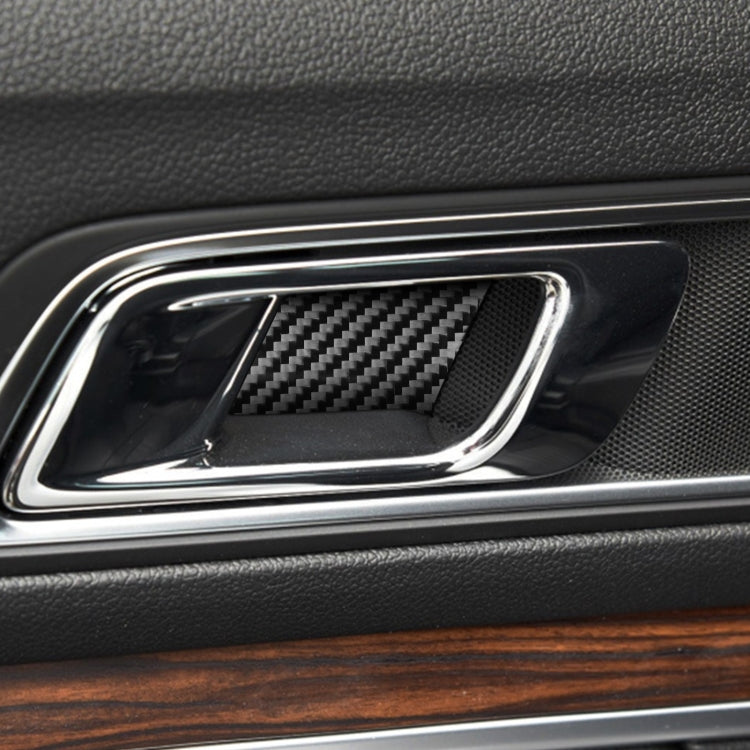 Car Carbon Fiber Inner Door Bowl Decorative Sticker for Ford Explorer 2013-2019, Left Drive by buy2fix
