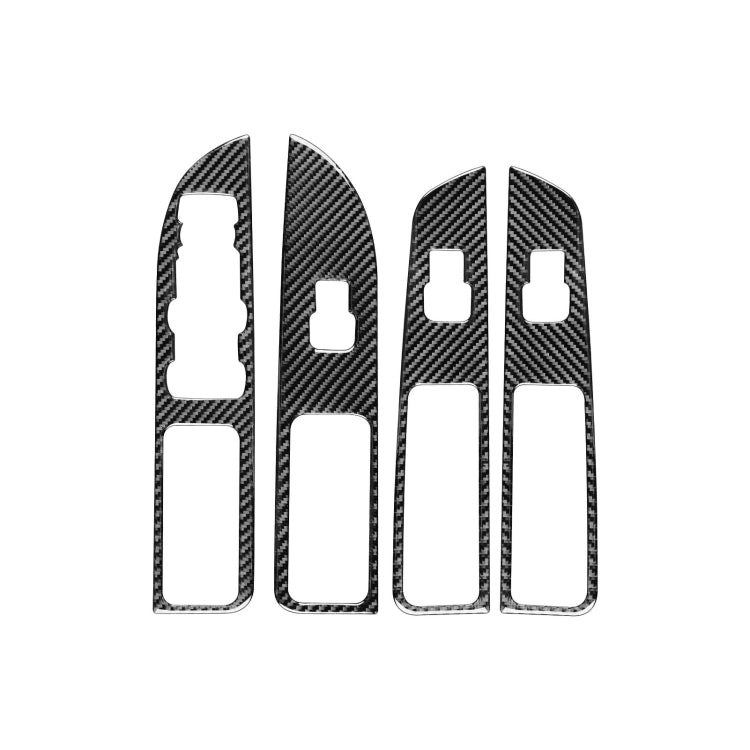 Car Carbon Fiber Window Lift Panel Decorative Sticker for Ford Explorer 2013-2019, Left Drive by buy2fix