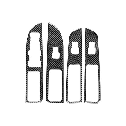 Car Carbon Fiber Window Lift Panel Decorative Sticker for Ford Explorer 2013-2019, Left Drive by buy2fix