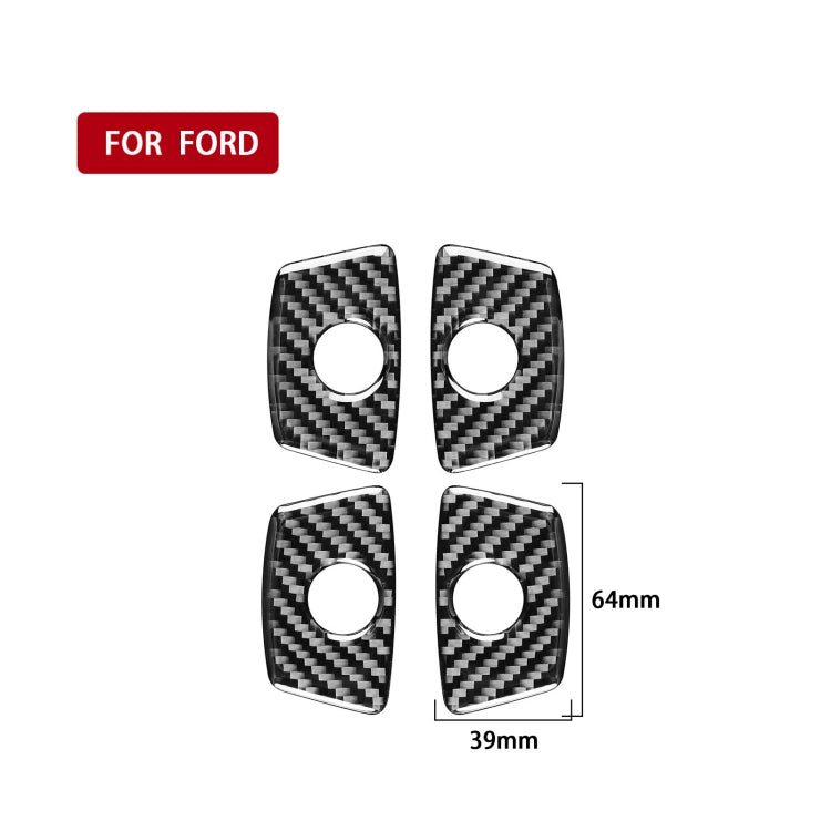 Car Carbon Fiber Door Decorative Sticker for Ford Explorer 2013-2019, Left Drive by buy2fix