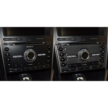 Car Carbon Fiber Air Conditioning Panel Decorative Sticker for Ford Explorer 2016-2019, Left Drive by buy2fix