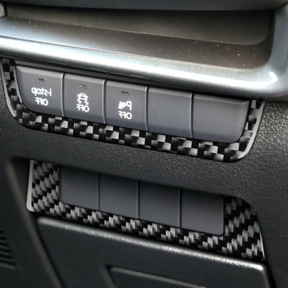 Car Carbon Fiber Headlight Frame Decorative Sticker for Mazda 3 Axela 2020, Right Drive by buy2fix