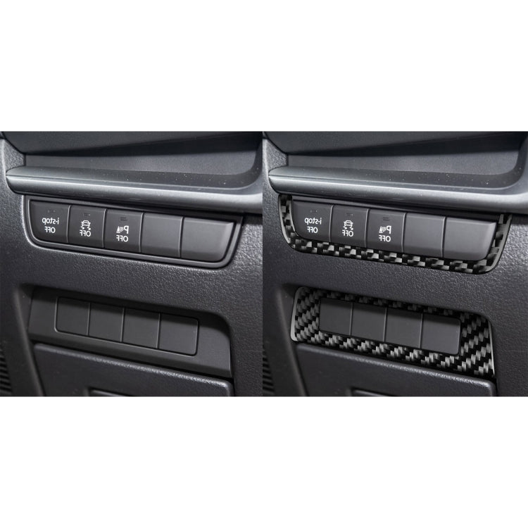 Car Carbon Fiber Headlight Frame Decorative Sticker for Mazda 3 Axela 2020, Right Drive by buy2fix