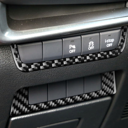 Car Carbon Fiber Headlight Frame Decorative Sticker for Mazda 3 Axela 2020, Left Drive by buy2fix