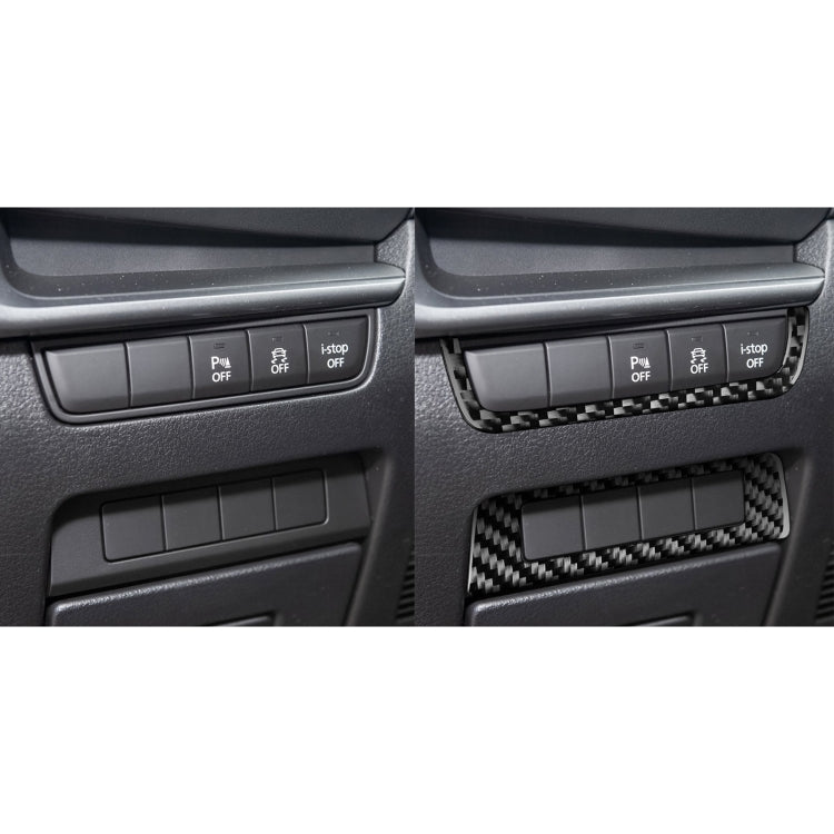 Car Carbon Fiber Headlight Frame Decorative Sticker for Mazda 3 Axela 2020, Left Drive by buy2fix